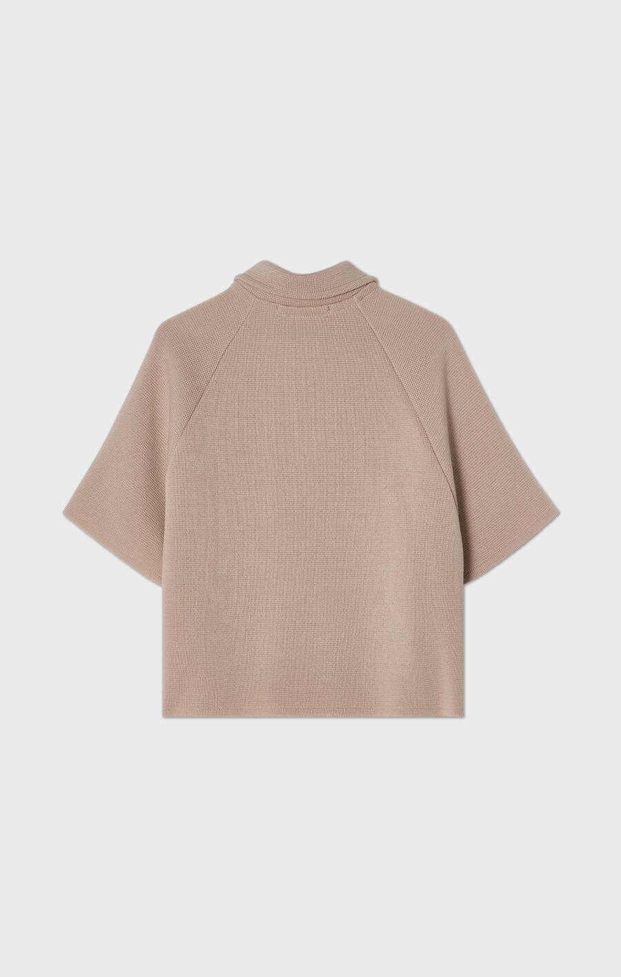 GERTRUDE SHORT WOOL CAPE FUDGE