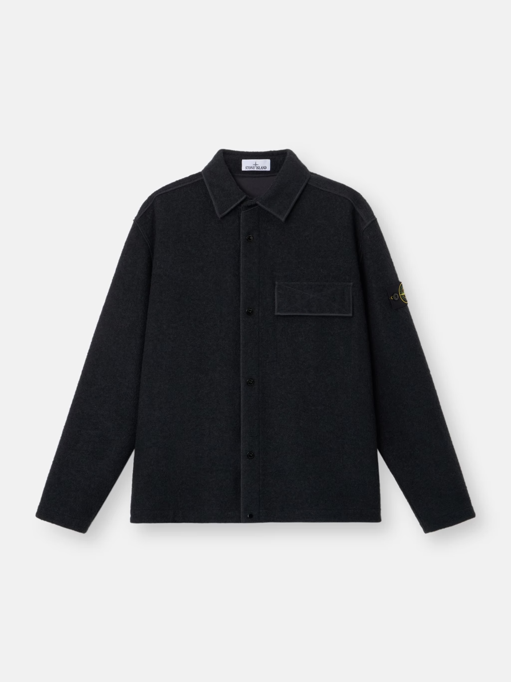 MICRO BOUCLÉ OVERSHIRT NAVY BLUE