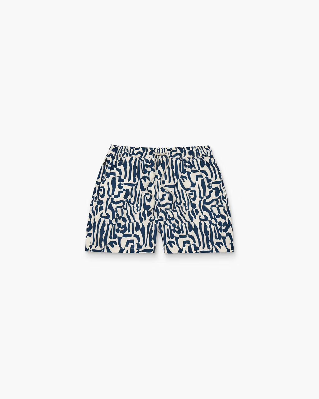 Marbling Pattern Swim Shorts Blue