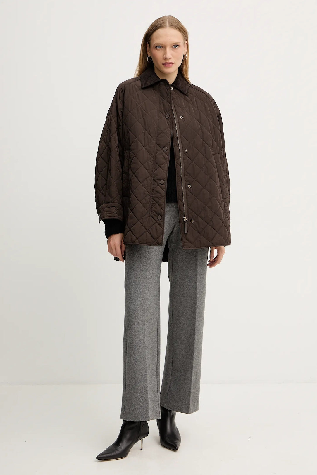 PEPATO Water-repellent taffeta jacket Brown