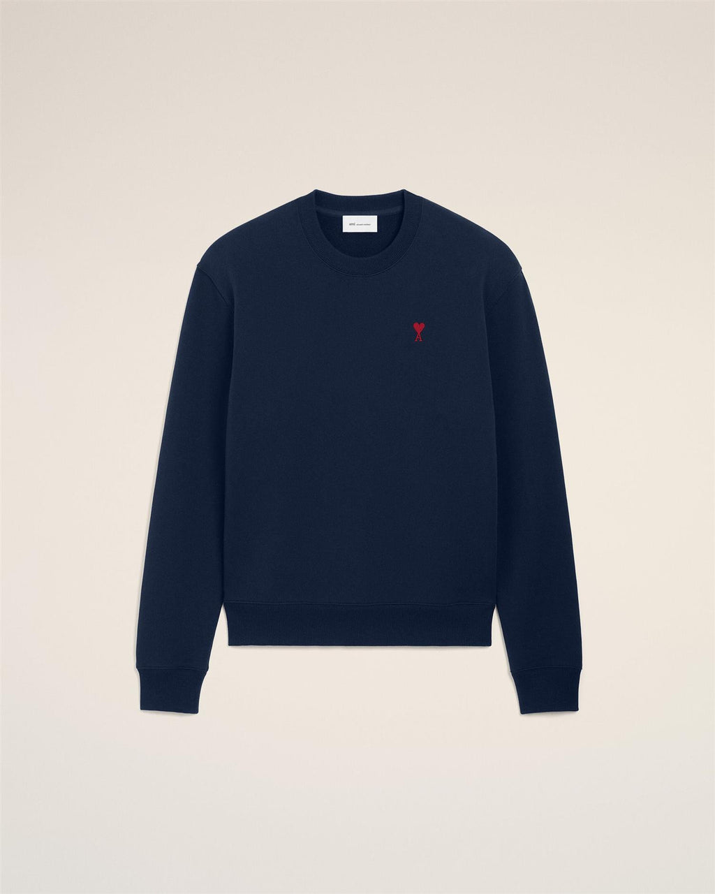 LOOPBACK COTTON AMI DE COEUR SWEATSHIRT NIGHT BLUE