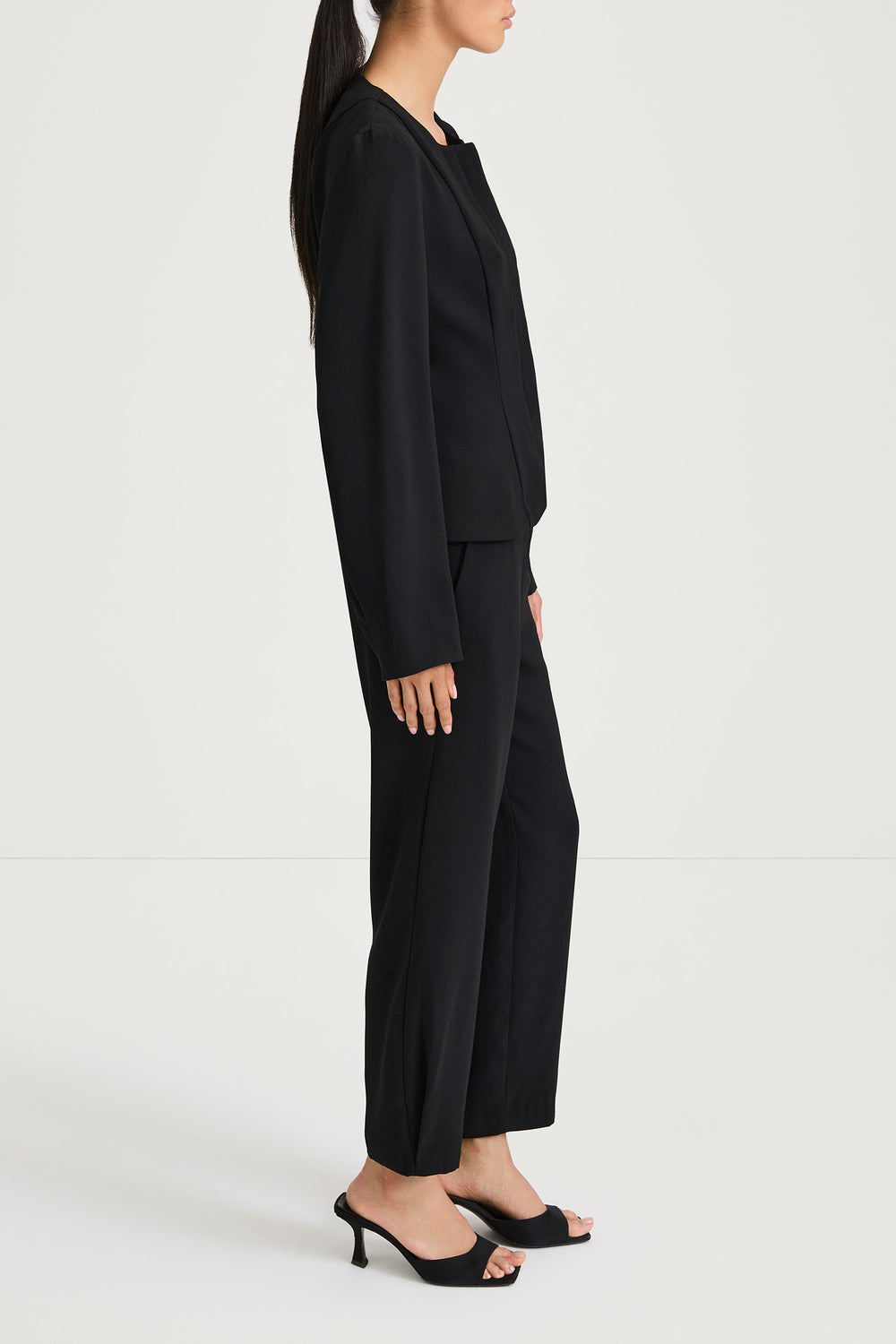 BRIENNE POLYESTER BLOUSE BLACK