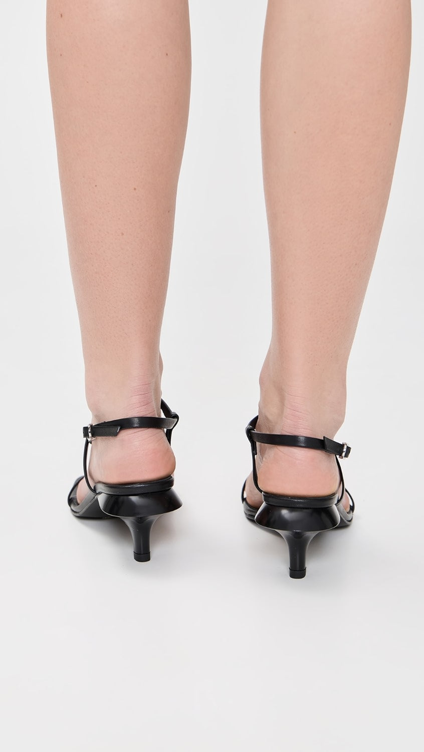 Magali Leather Sandals Black