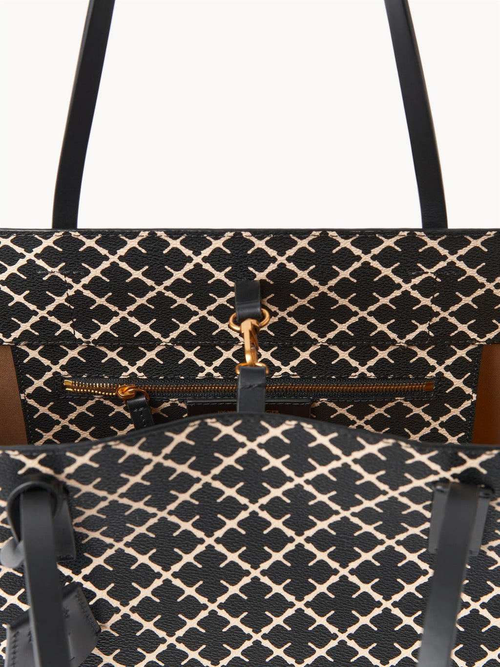 Abigail Printed Tote Bag Black
