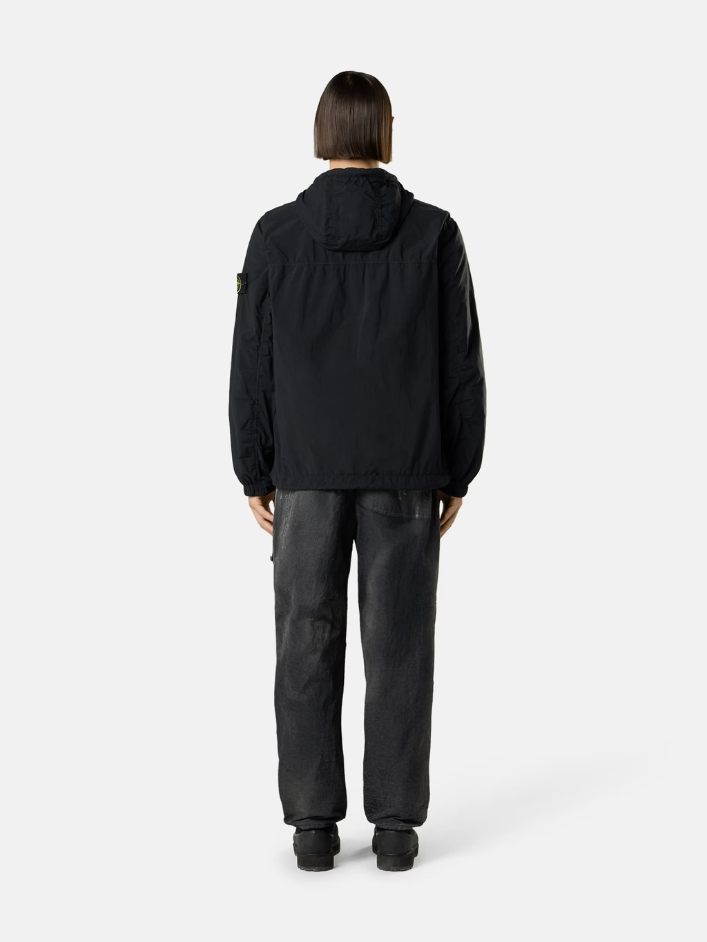 NYLON SMERIGLIATO-TC PARKA JACKET BLACK