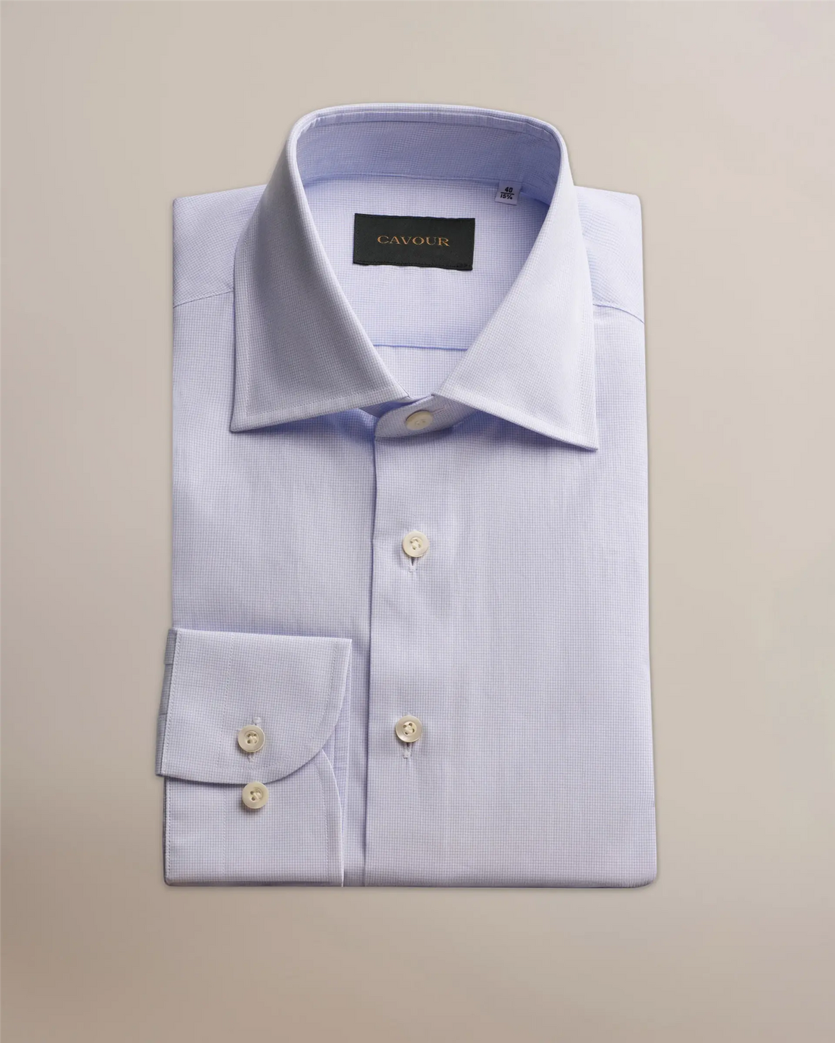 Mini Check Dress Shirt Blue