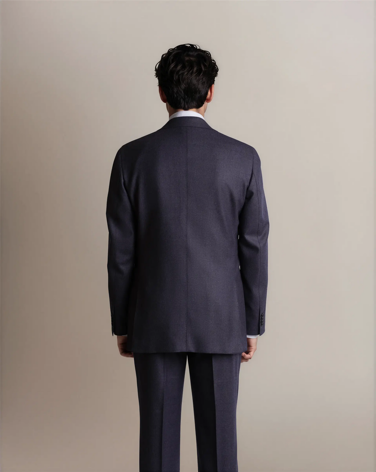 Mod 2 Flannel Glencheck Suit Navy