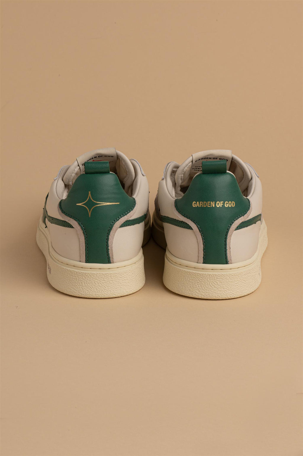 Earth Leather Sneaker Off White/Green