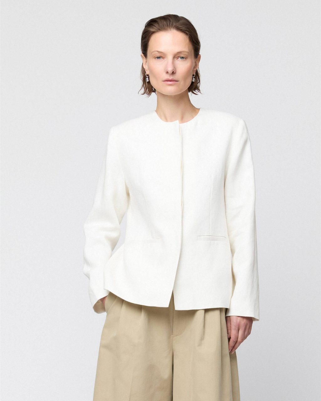 Linen Noir Blazer Off White