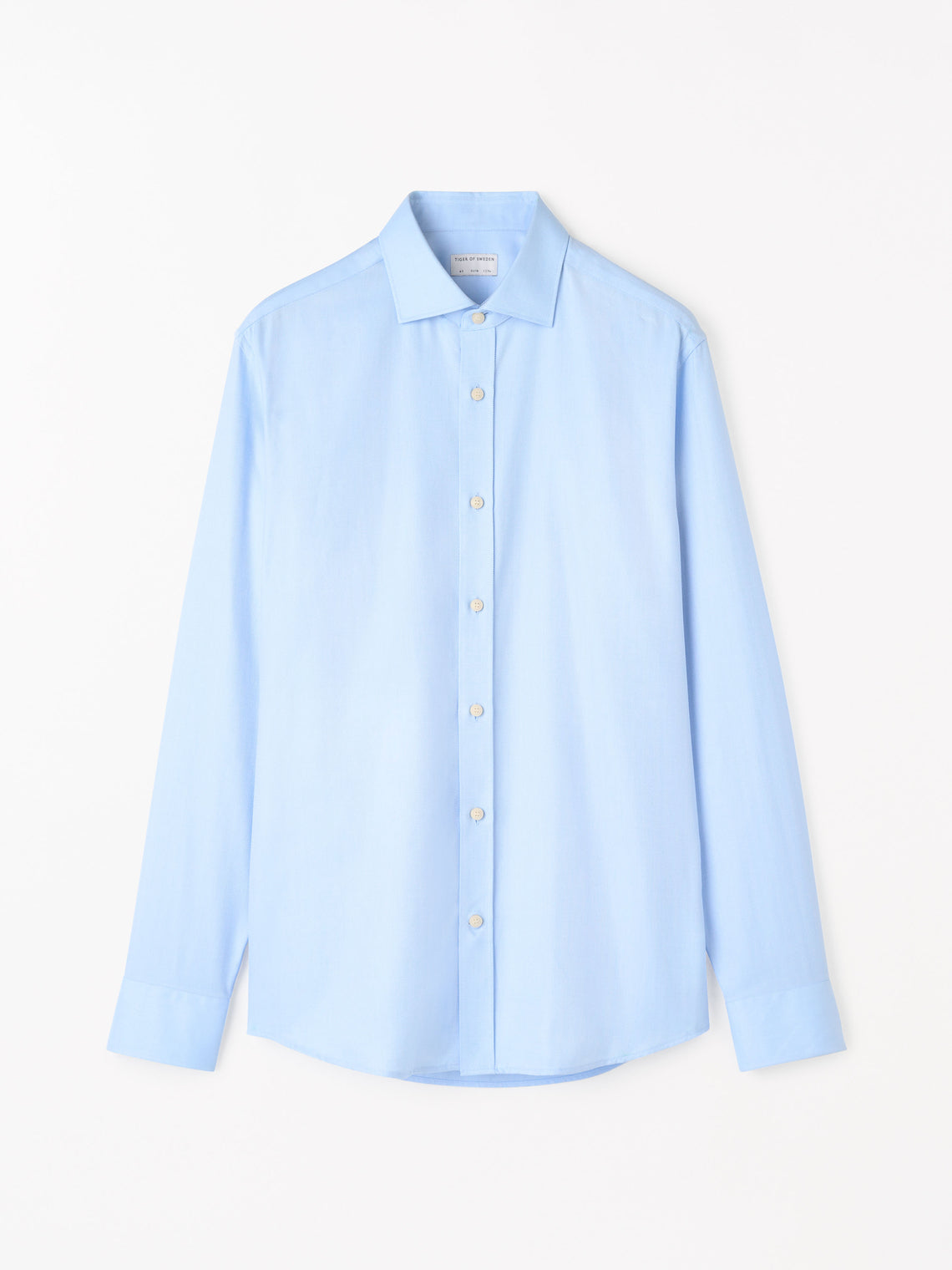 Adley C Herringbone Shirt Light Blue