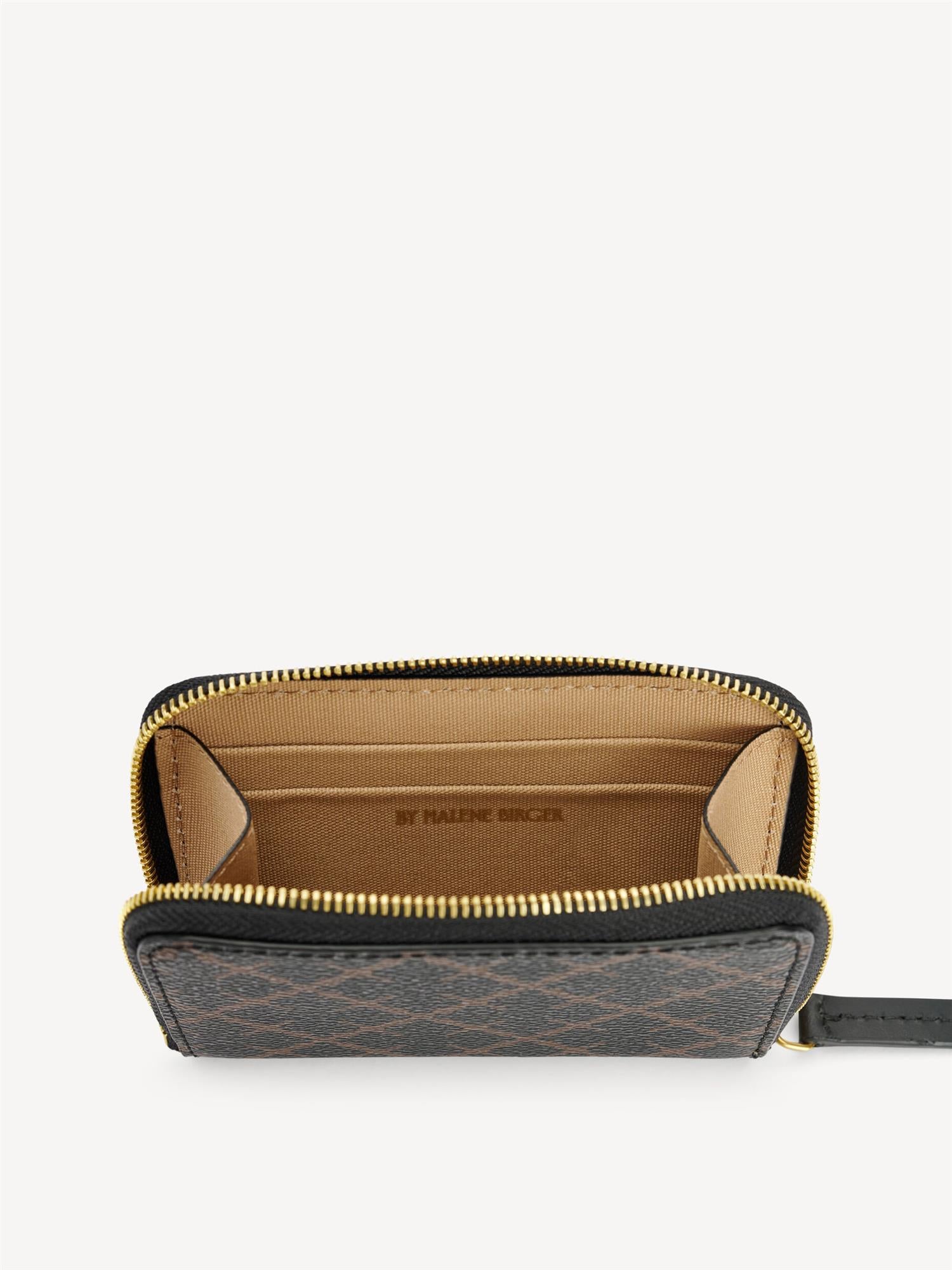 ELIA PRINTED COIN PURSE WALLET Dark Chokolate