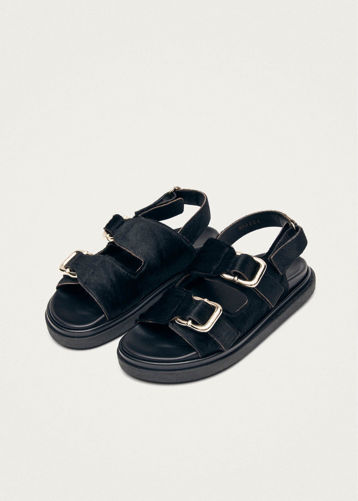 Harper Soft Leather Sandals Black