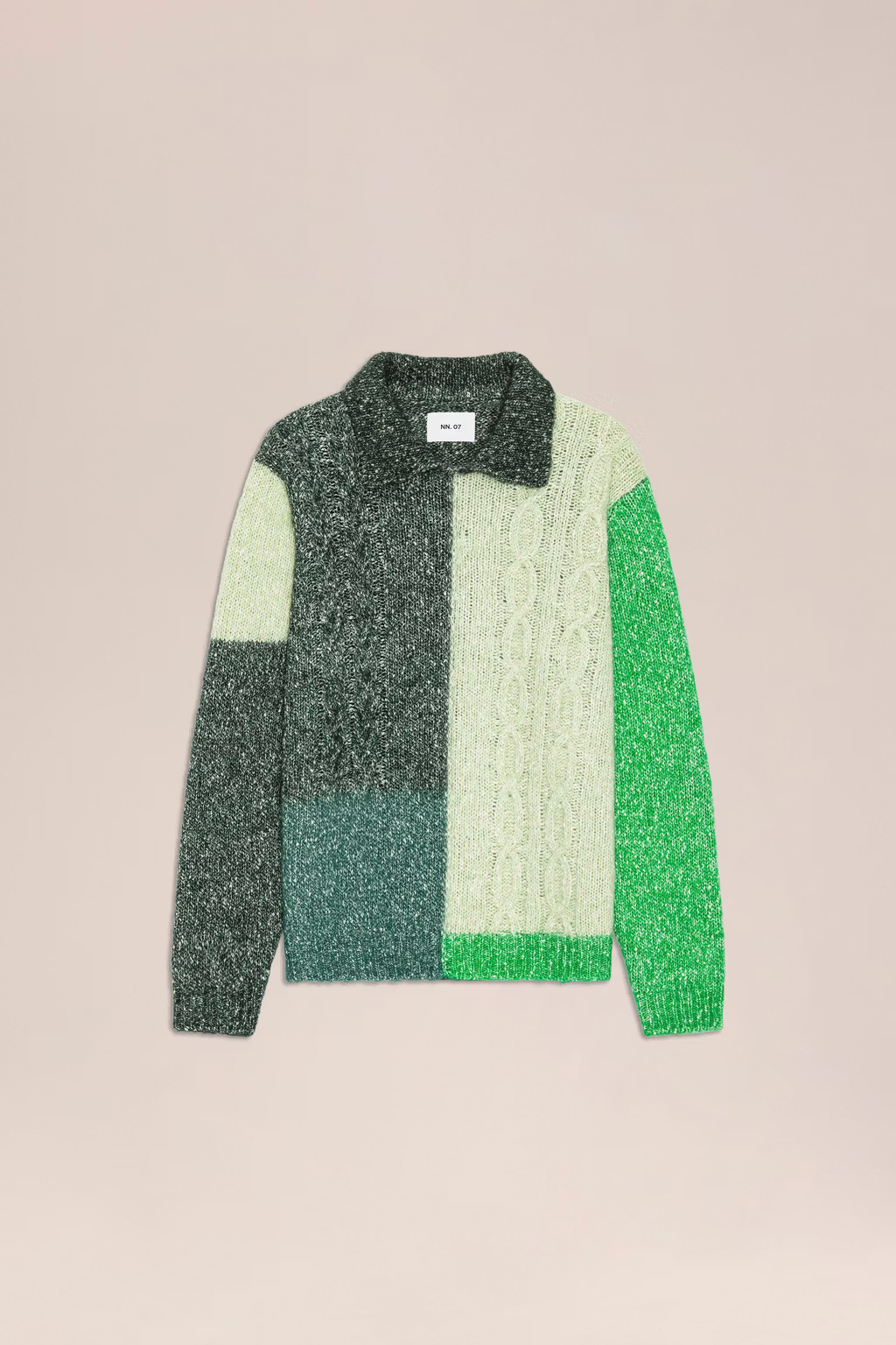 Erling 60067 Cable Sweater Green Check