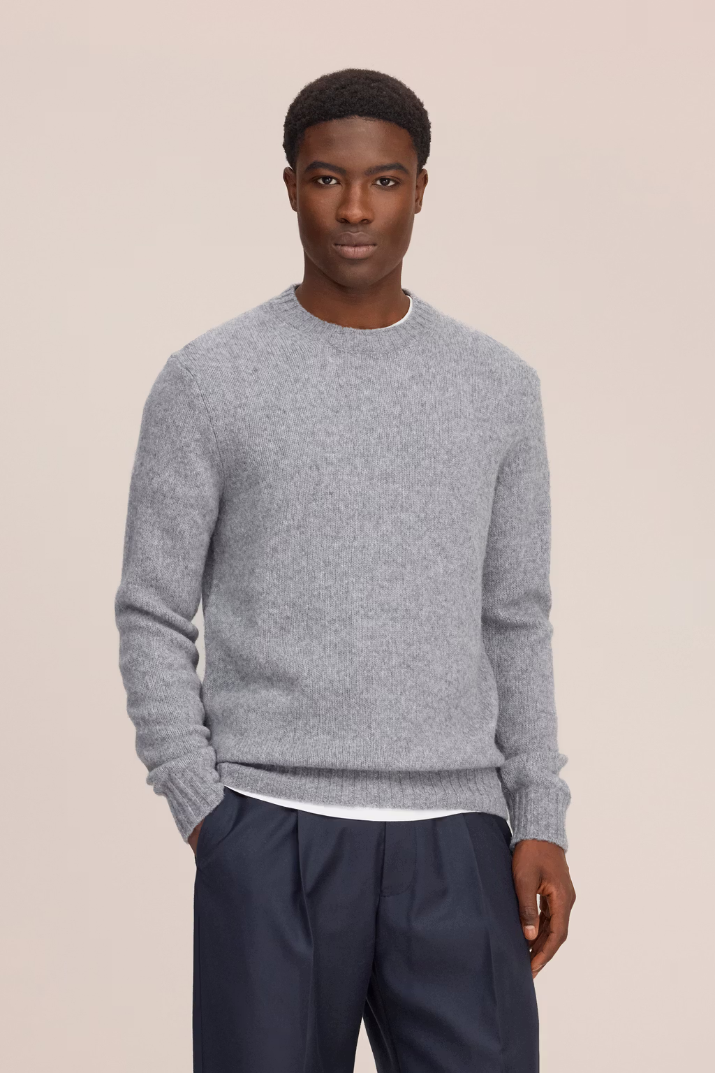 Lee 6598 Merino Wool Blend Sweater Grey