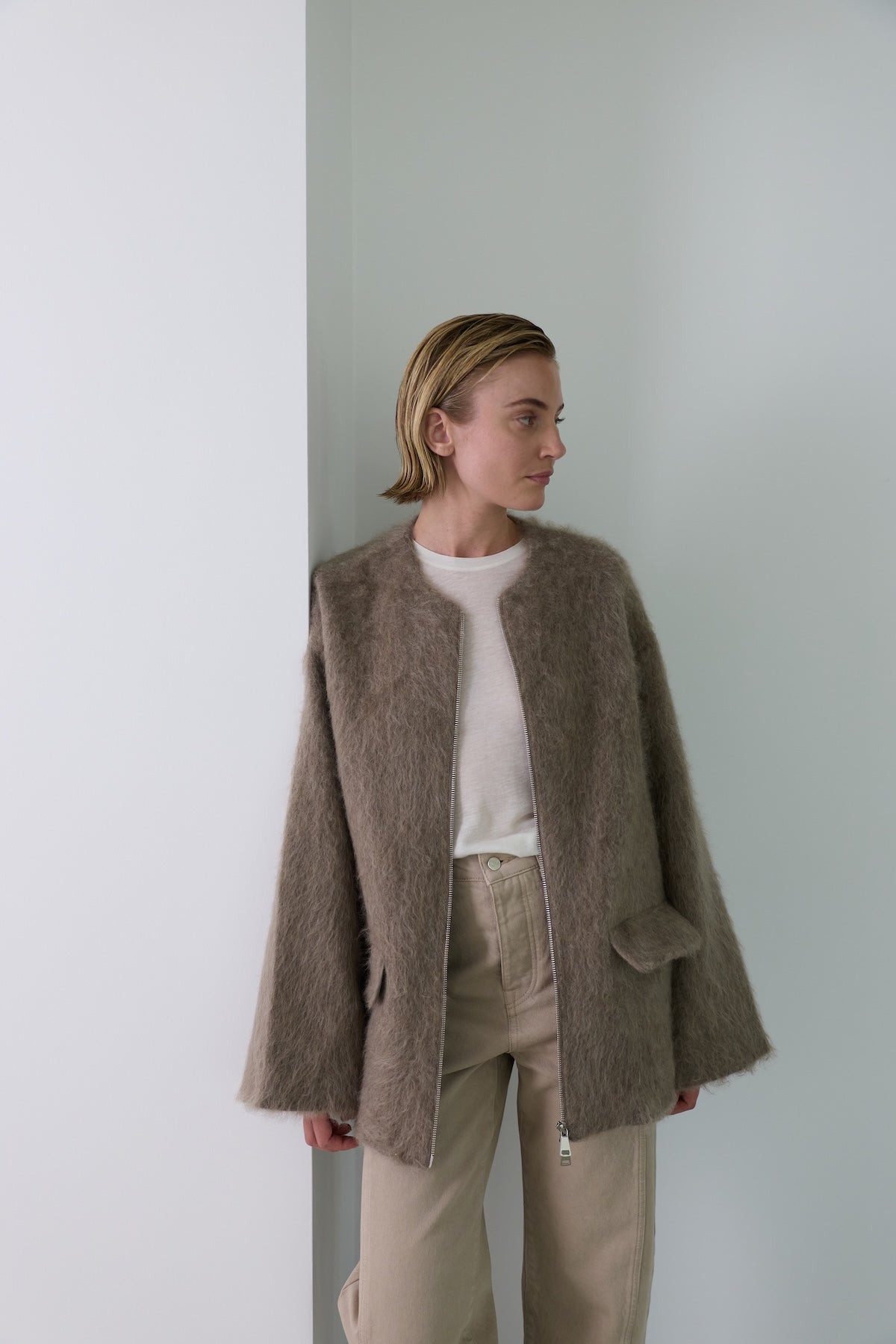 Sorgenfri Wool Cashmere Jacket Taupe