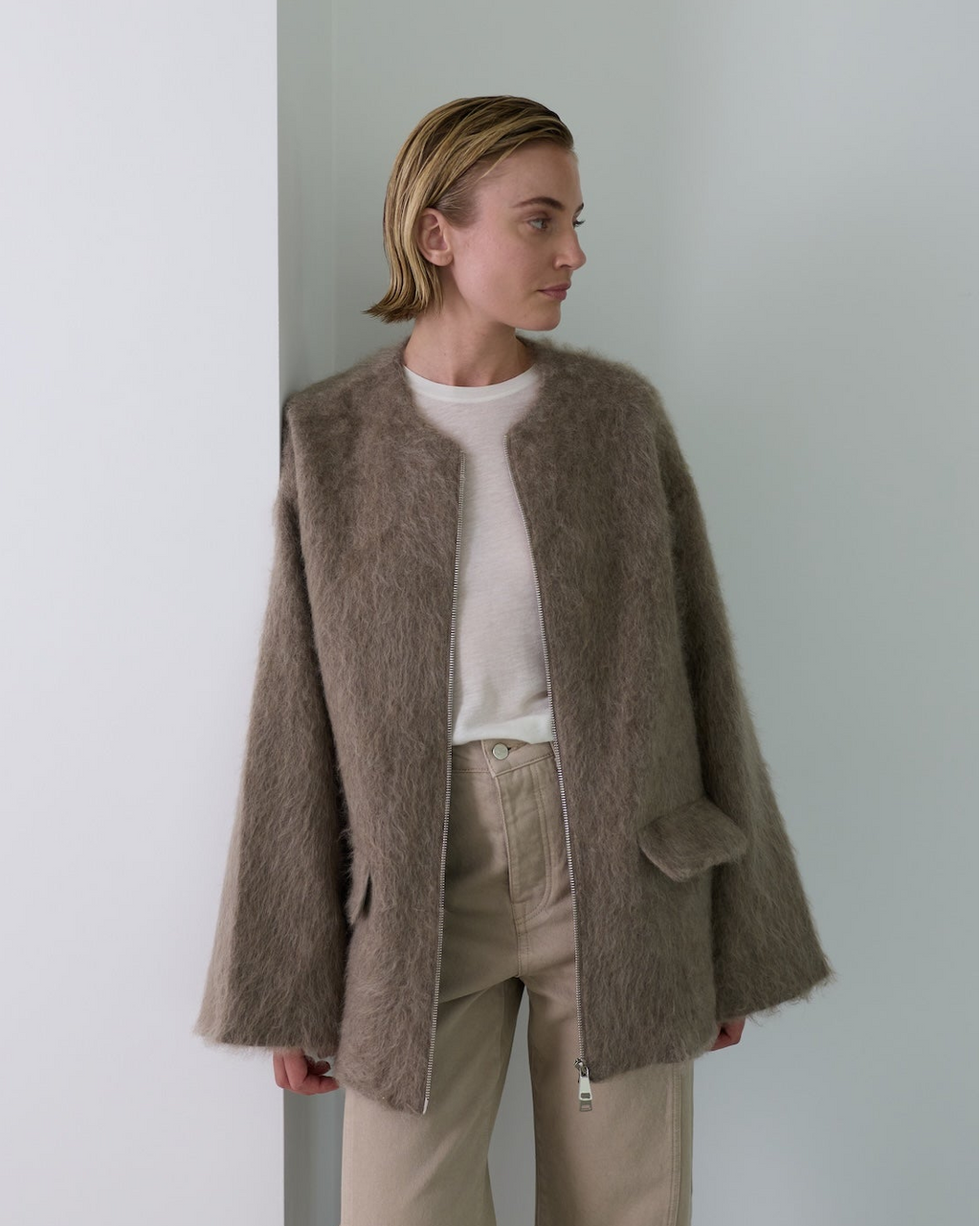 Sorgenfri Wool Cashmere Jacket Taupe