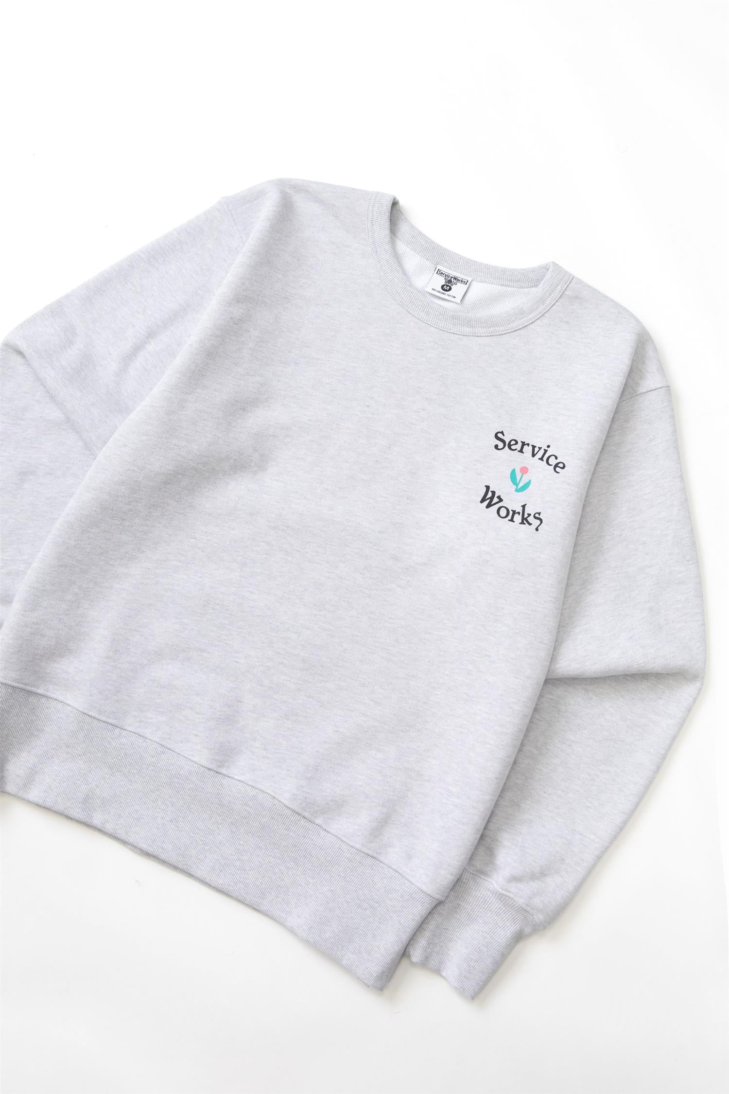 In Bloom Chest Print Sweatshirt Ash