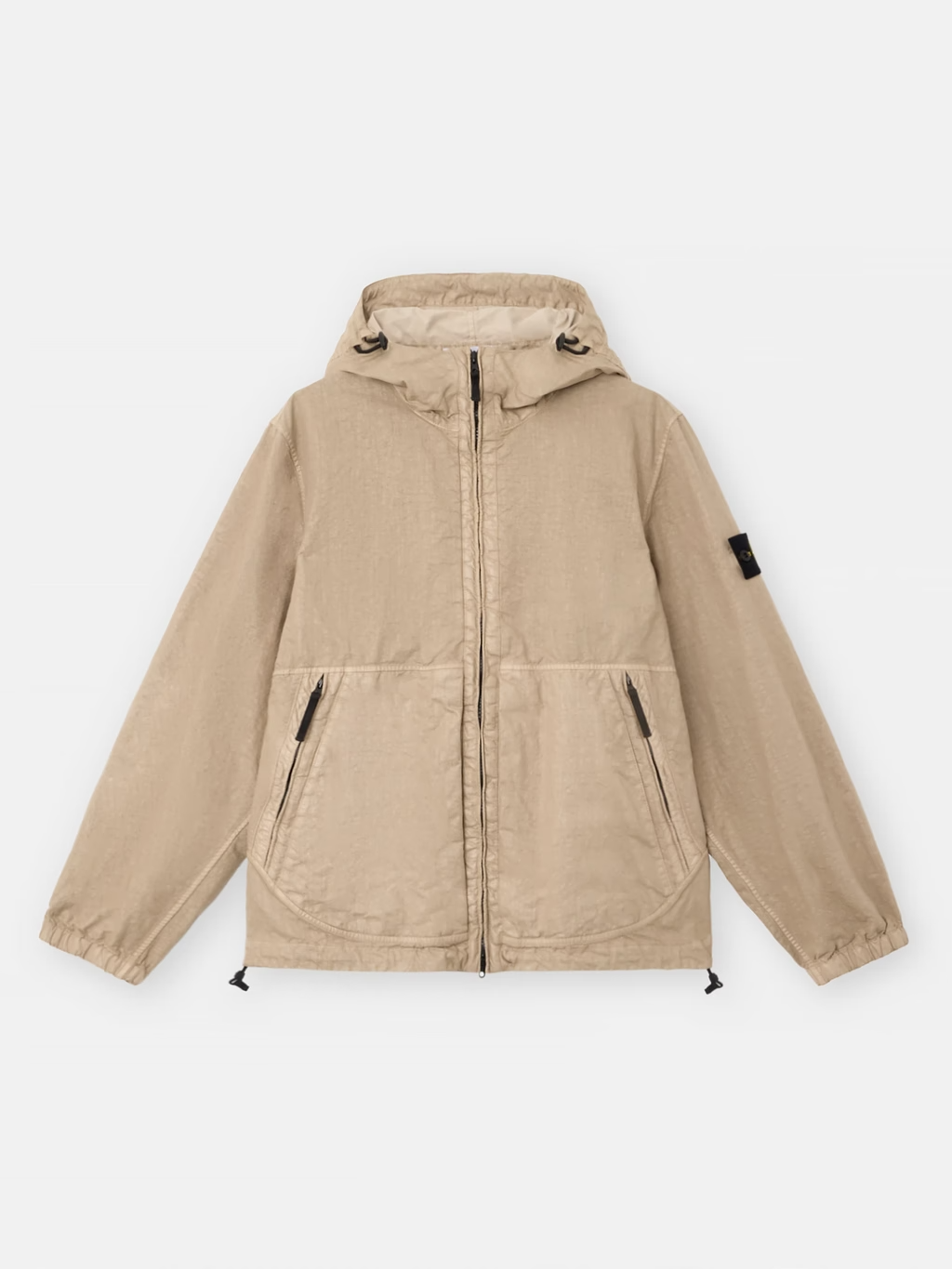 ORGANIC-LOOK NYLON PANAMA-TC JACKET DESERT