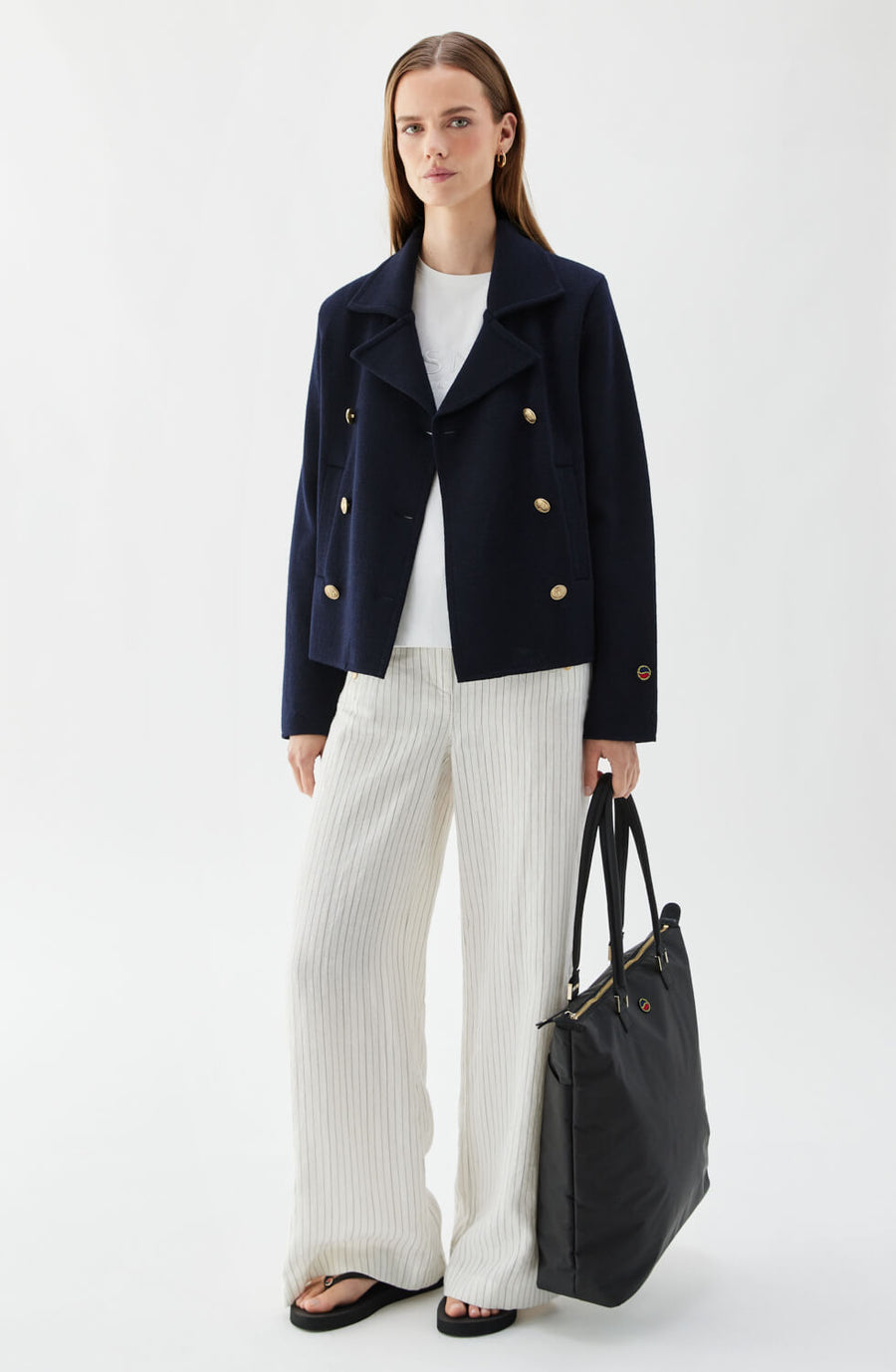 INDRA KNITTED WOOL JACKET Marine