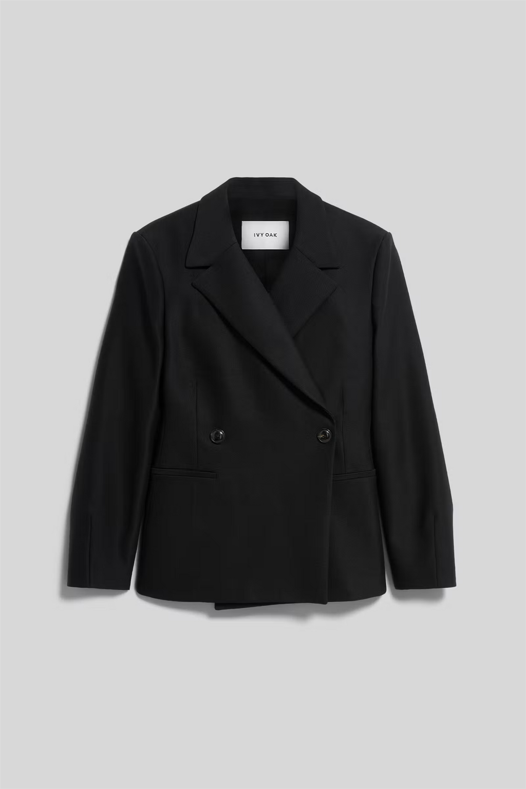 Jolene Double Breasted Wool Blazer Black
