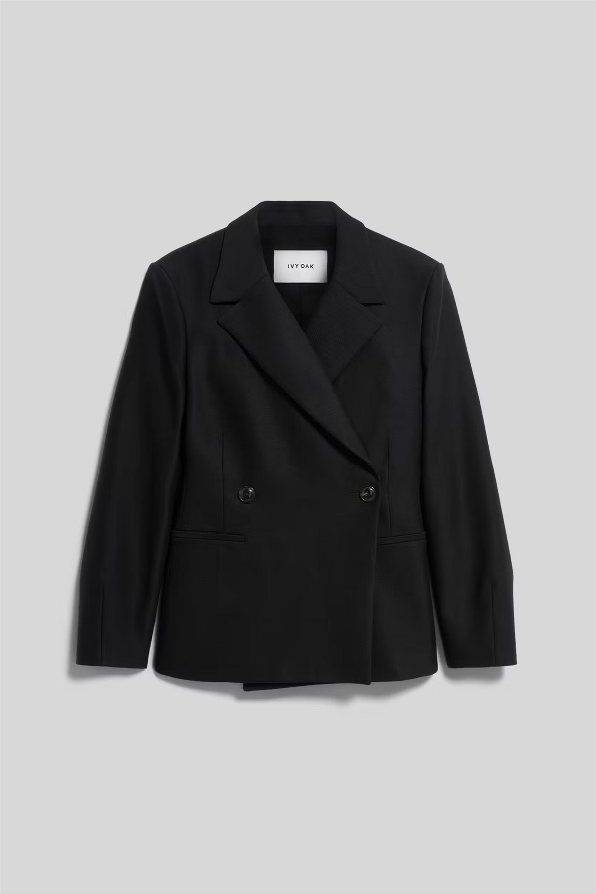 Jolene Double Breasted Wool Blazer Black