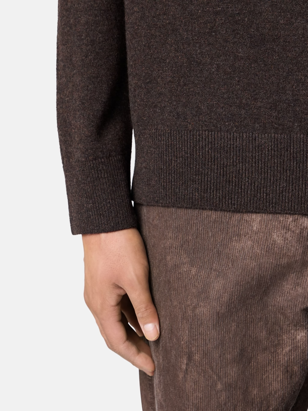 Knitted 12gg RWS Wool Sweater LEAD GREY