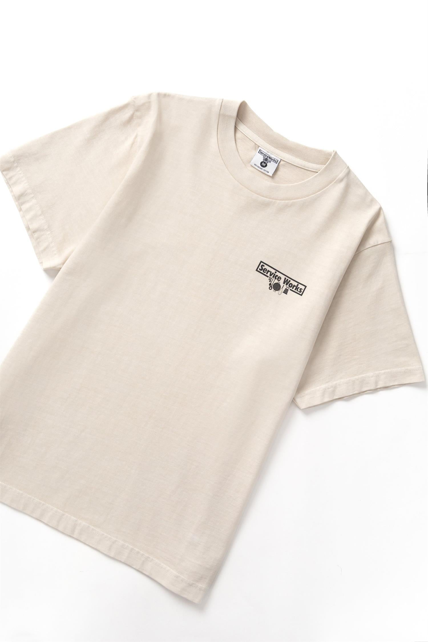 Pigment Dyed Trademark T-shirt Natural