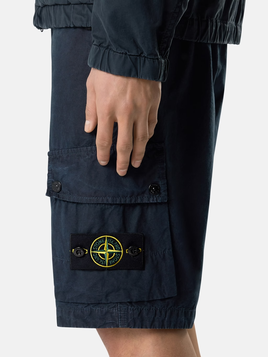 ORGANIC COTTON TWILL SHORTS NAVY BLUE