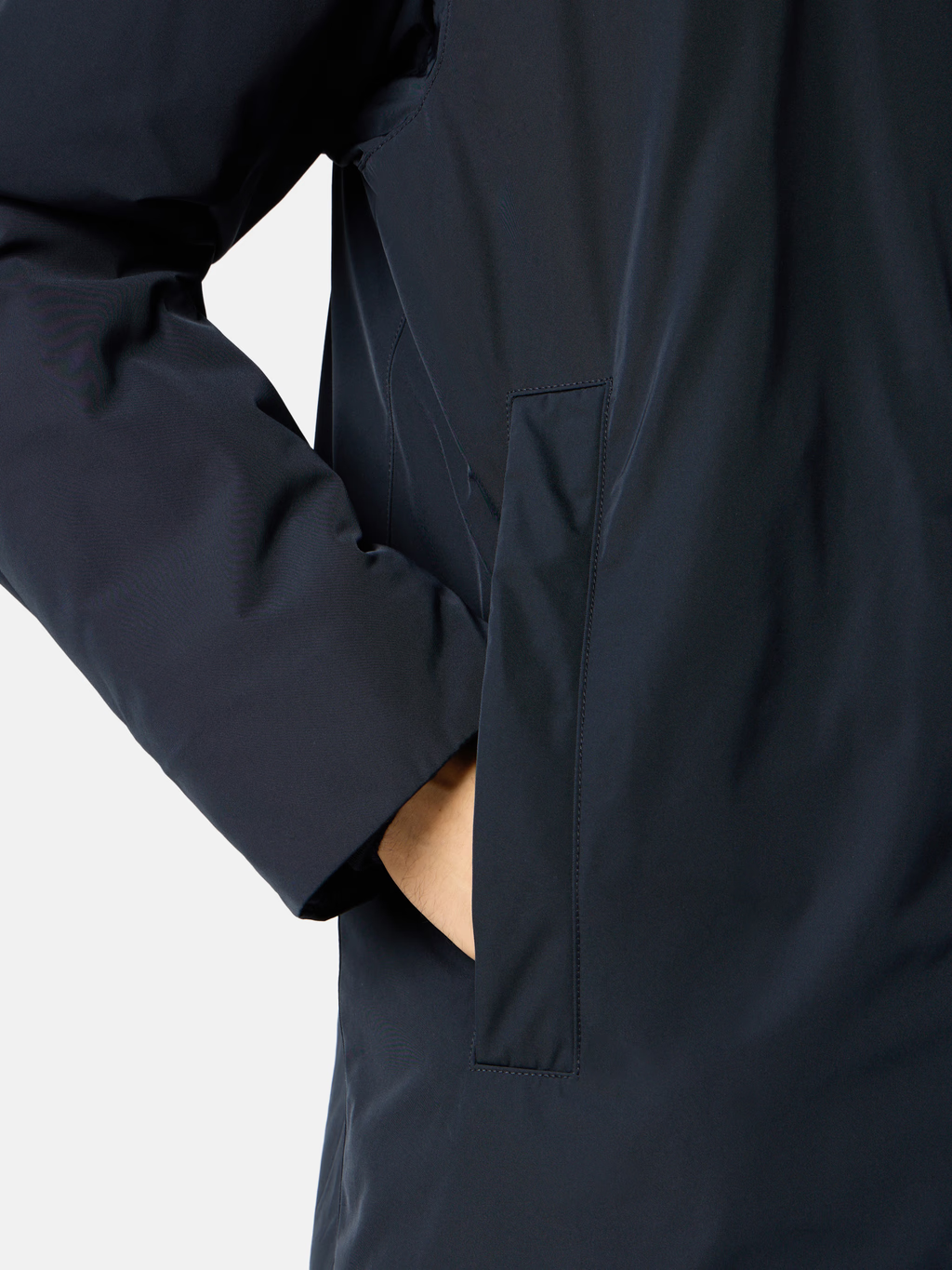 Padded Micro Twill PrimaLoft® CAR COAT NAVY