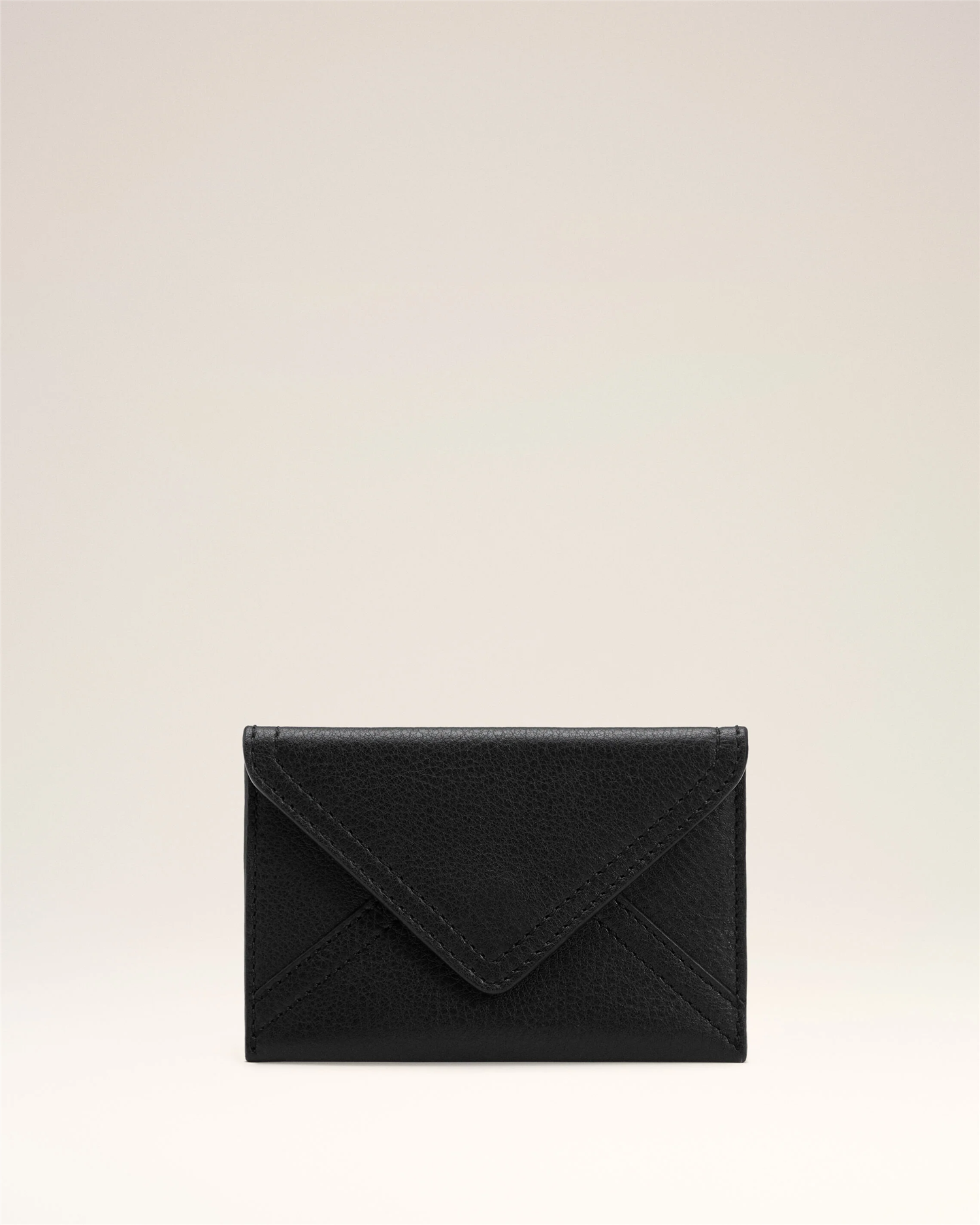 ETIENNE ENVELOPE LEATHER CARD HOLDER BLACK