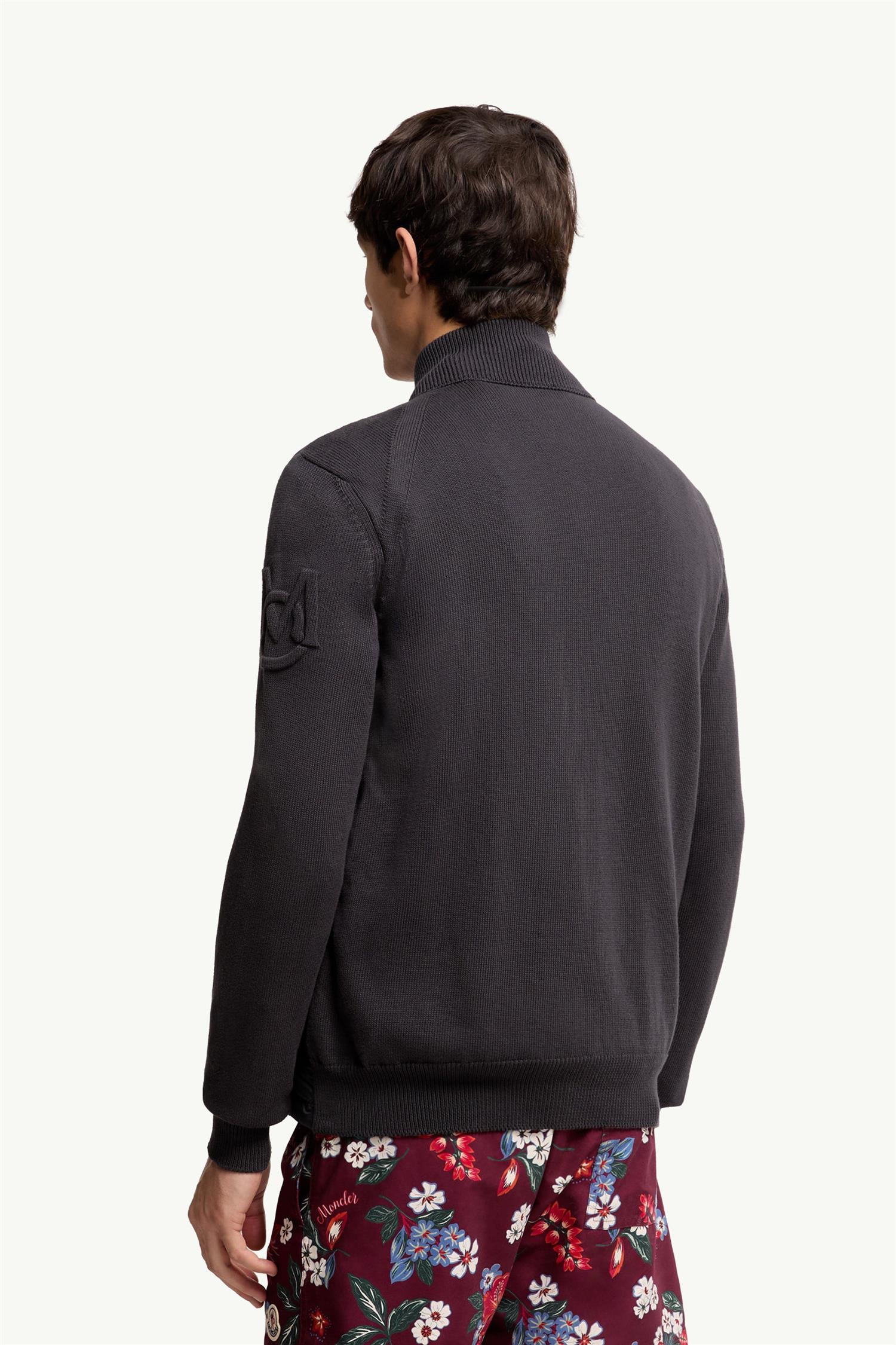 Padded CARDIGAN cotton knit Dark Blue