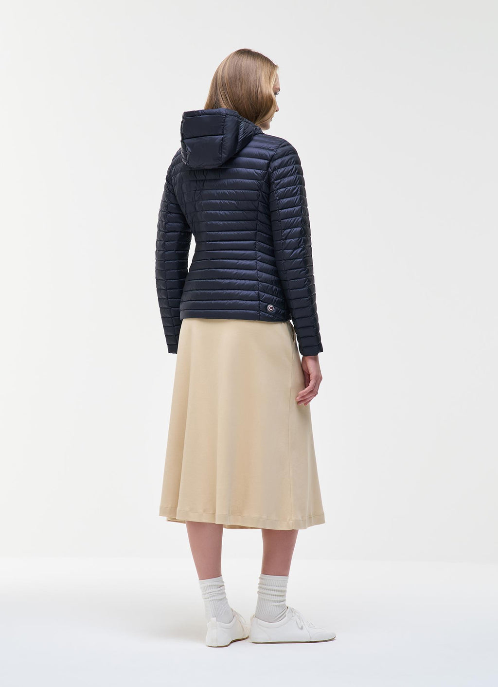 LIGHTWEIGHT DOWN JACKET WITH HOOD NAVY BLUE
