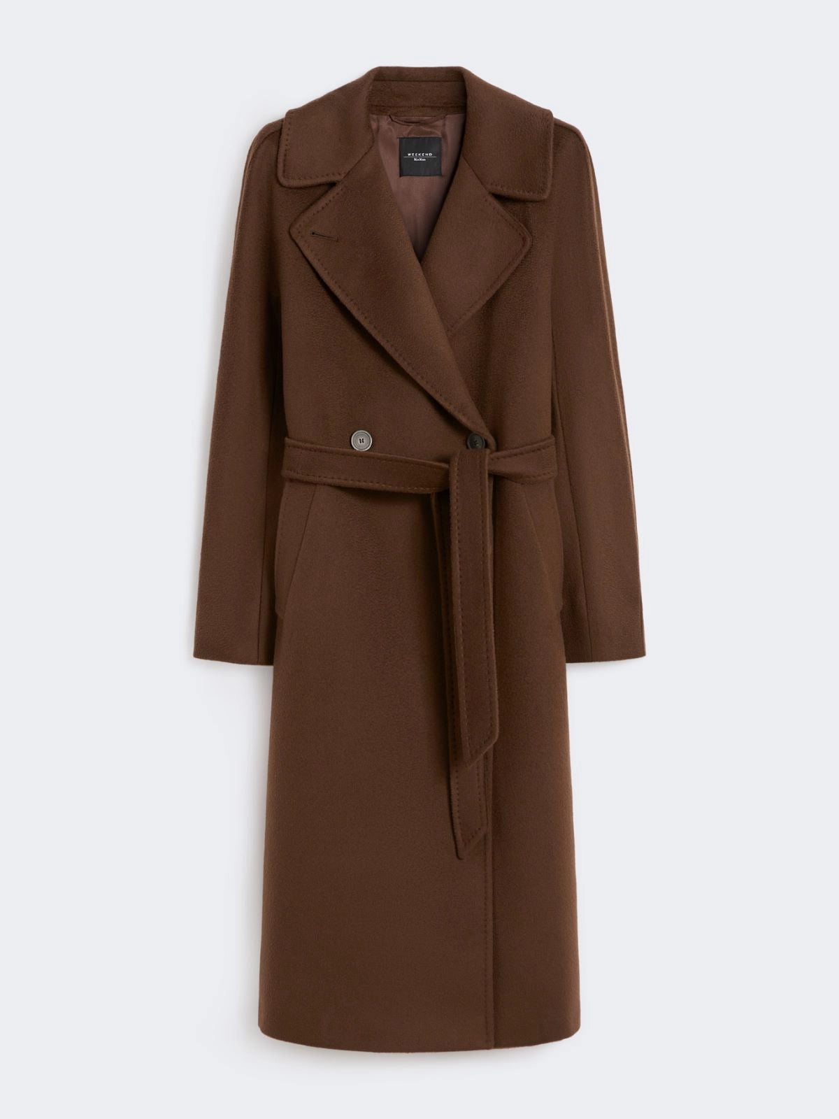 RESINA Double Breasted Wool Coat CHOCOLATE
