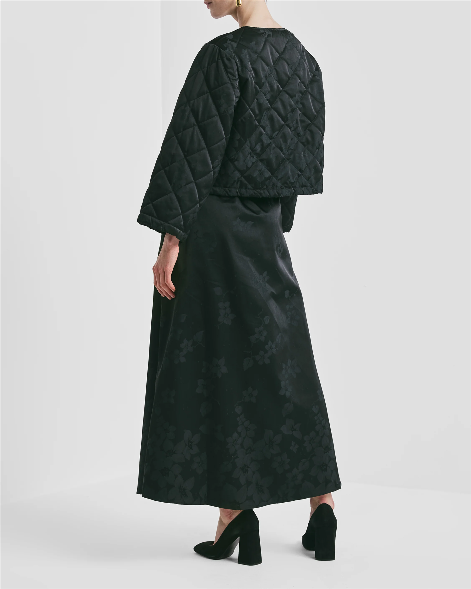 jacquard Maxi Skirt Black