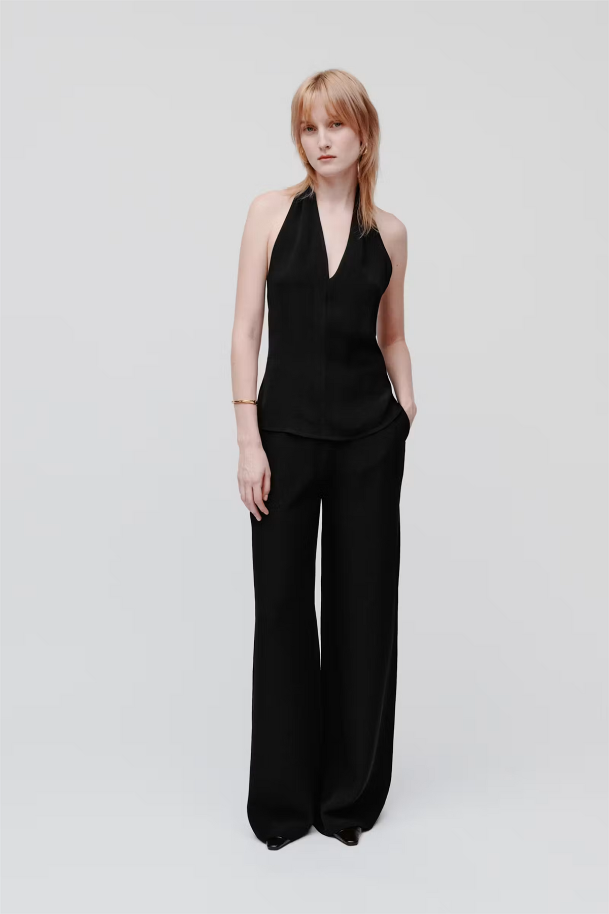Tansy Halterneck Top Black