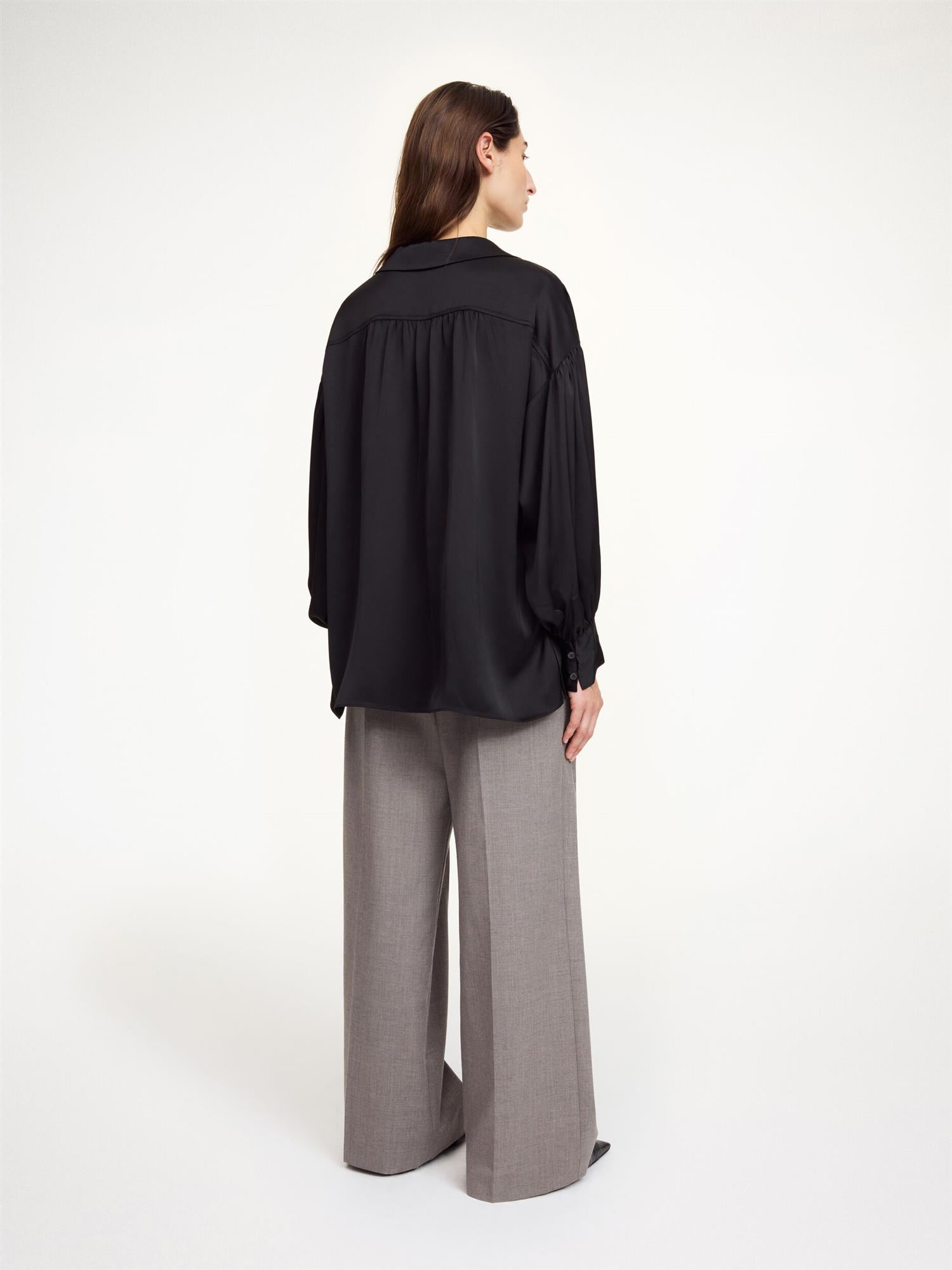 LEONORA SATIN Blouse Black