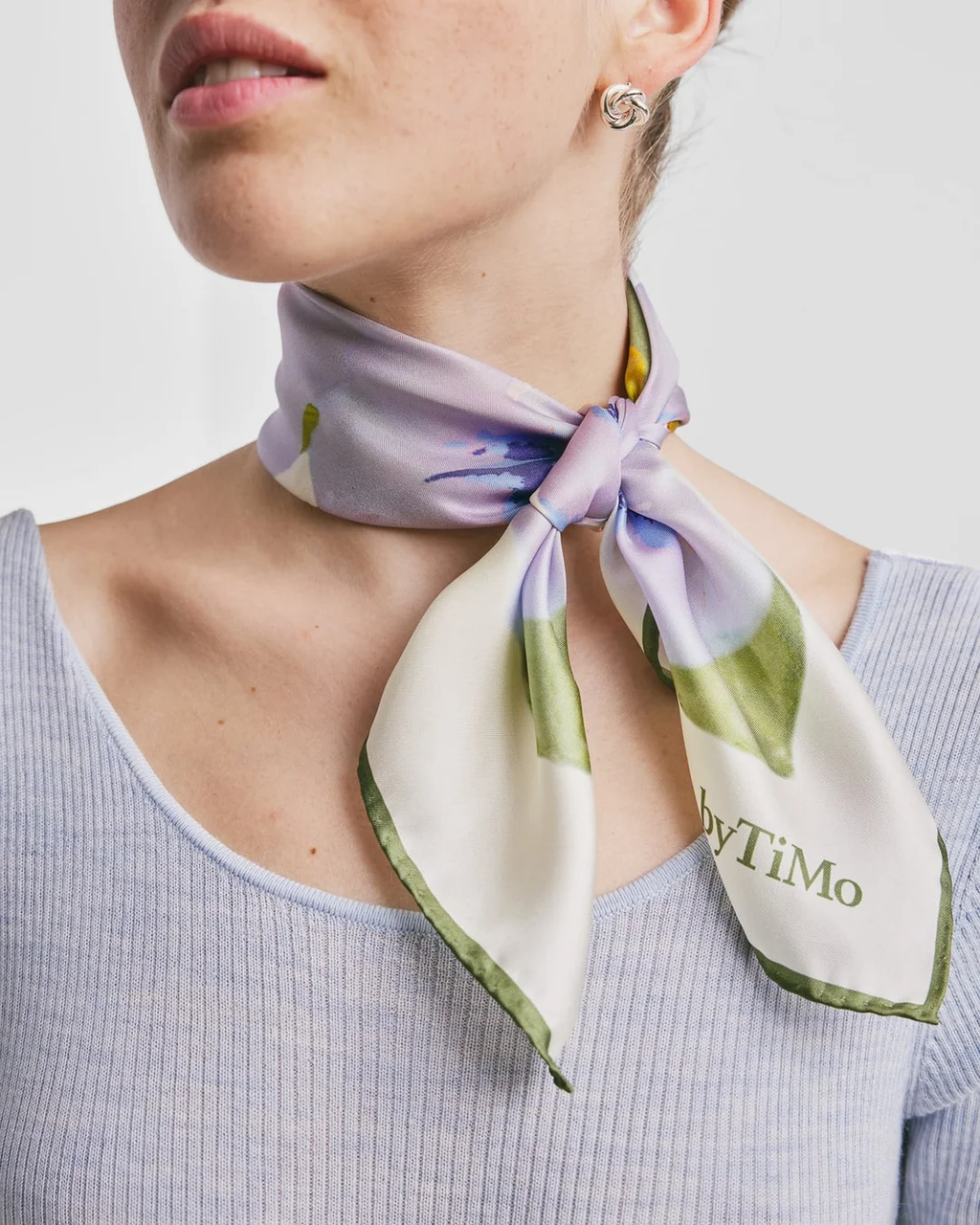 Silk Scarf Small Celeste