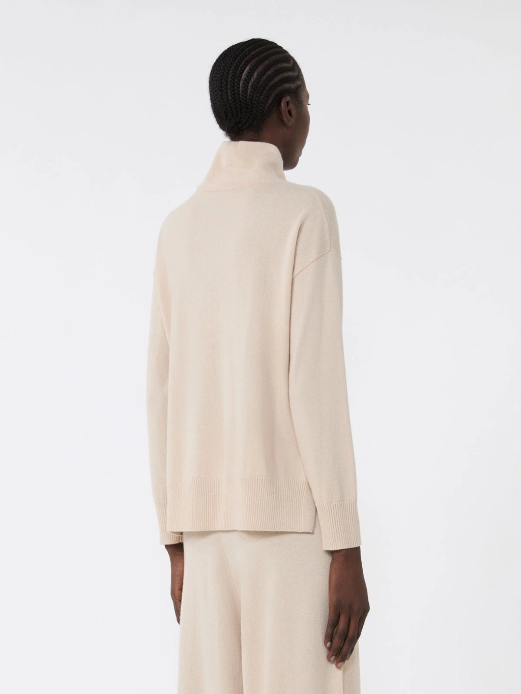 SCRIVIA Wool/Cashmere turtleneck sweater Beige