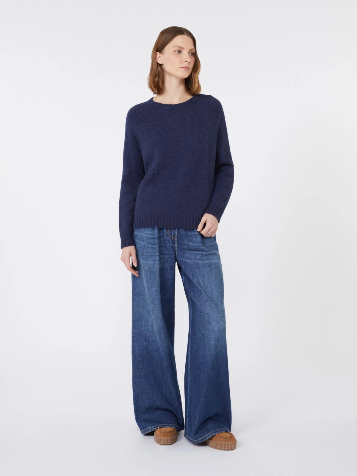 Ghiacci Alpaca/Cotton Blend Sweater Ultramarine