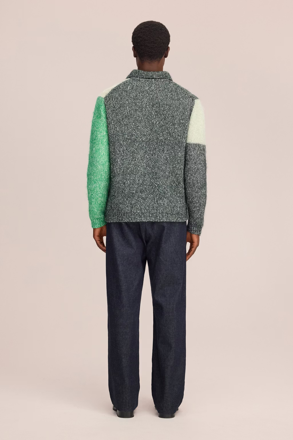 Erling 60067 Cable Sweater Green Check