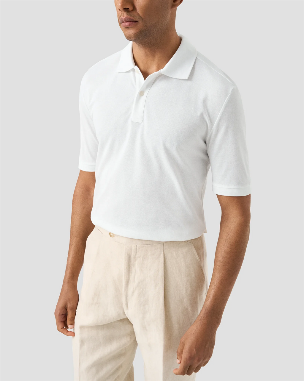 Pima Cotton Pique Polo T-Shirt White
