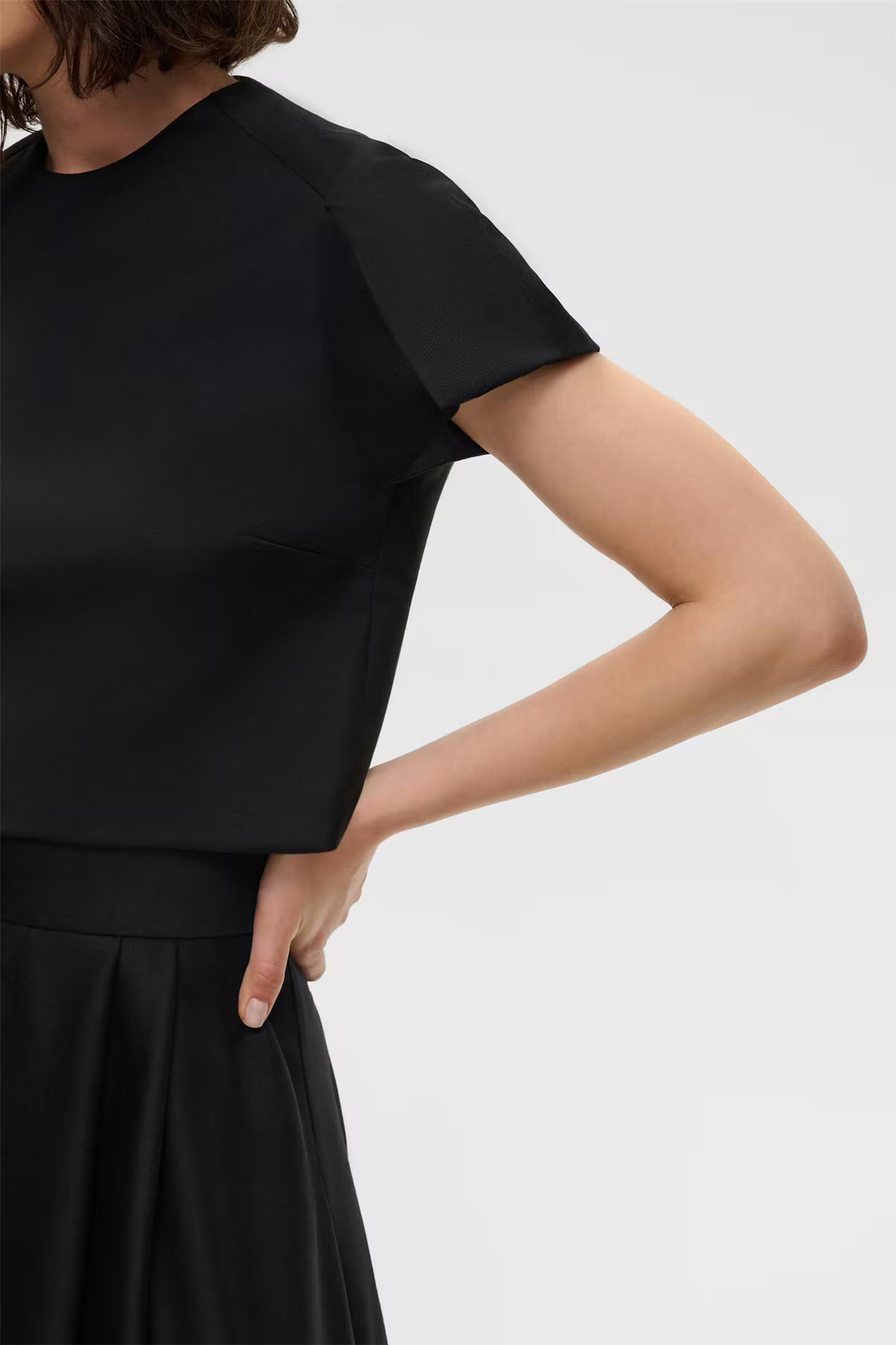 Therese Wool Blend Top Black