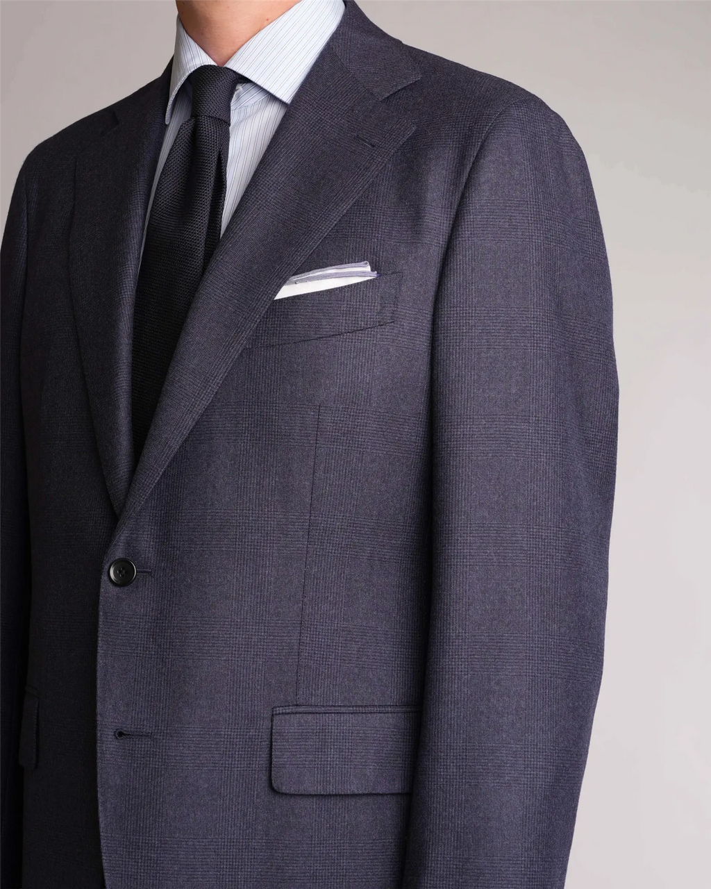 Mod 2 Flannel Glencheck Suit Navy