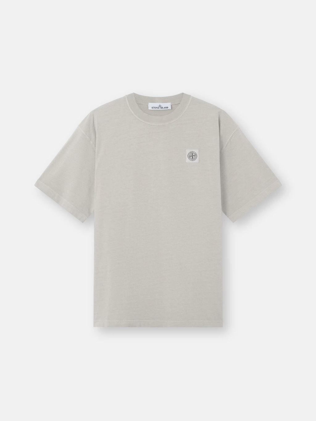 COMBED ORGANIC COTTON T-SHIRT PEARL GREY