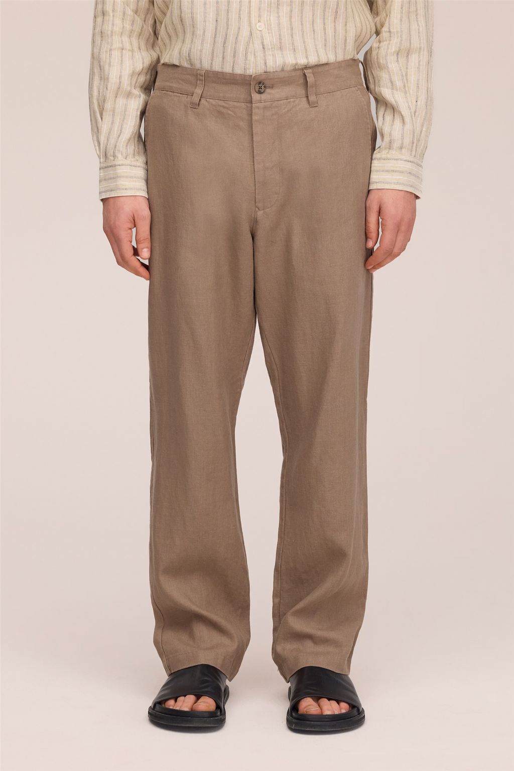 Aden 1454 Regular Fit Linen Trouser Clay Mirage