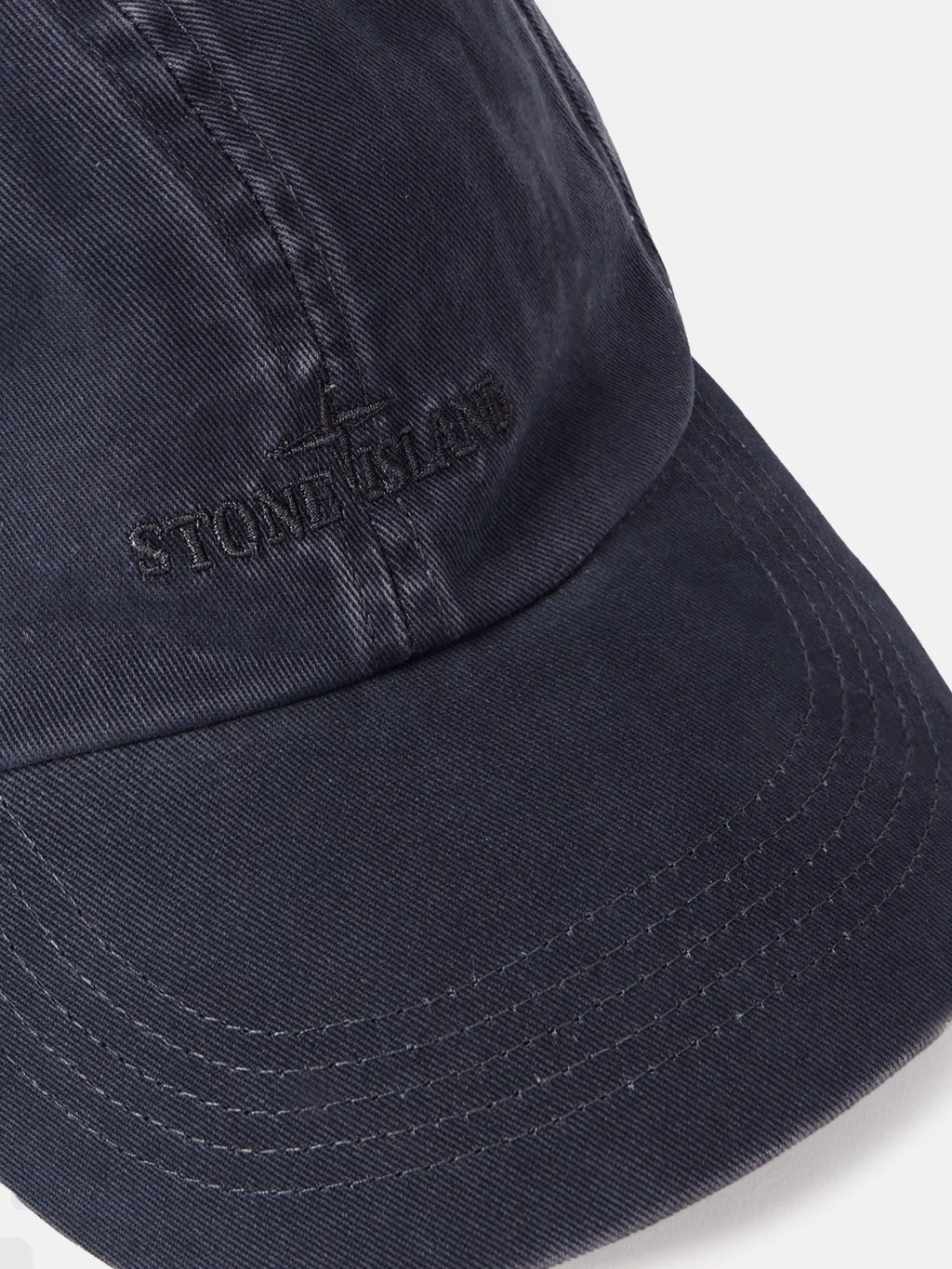 BRUSHED COTTON GABARDINE BASEBALL CAP BLUE GREY