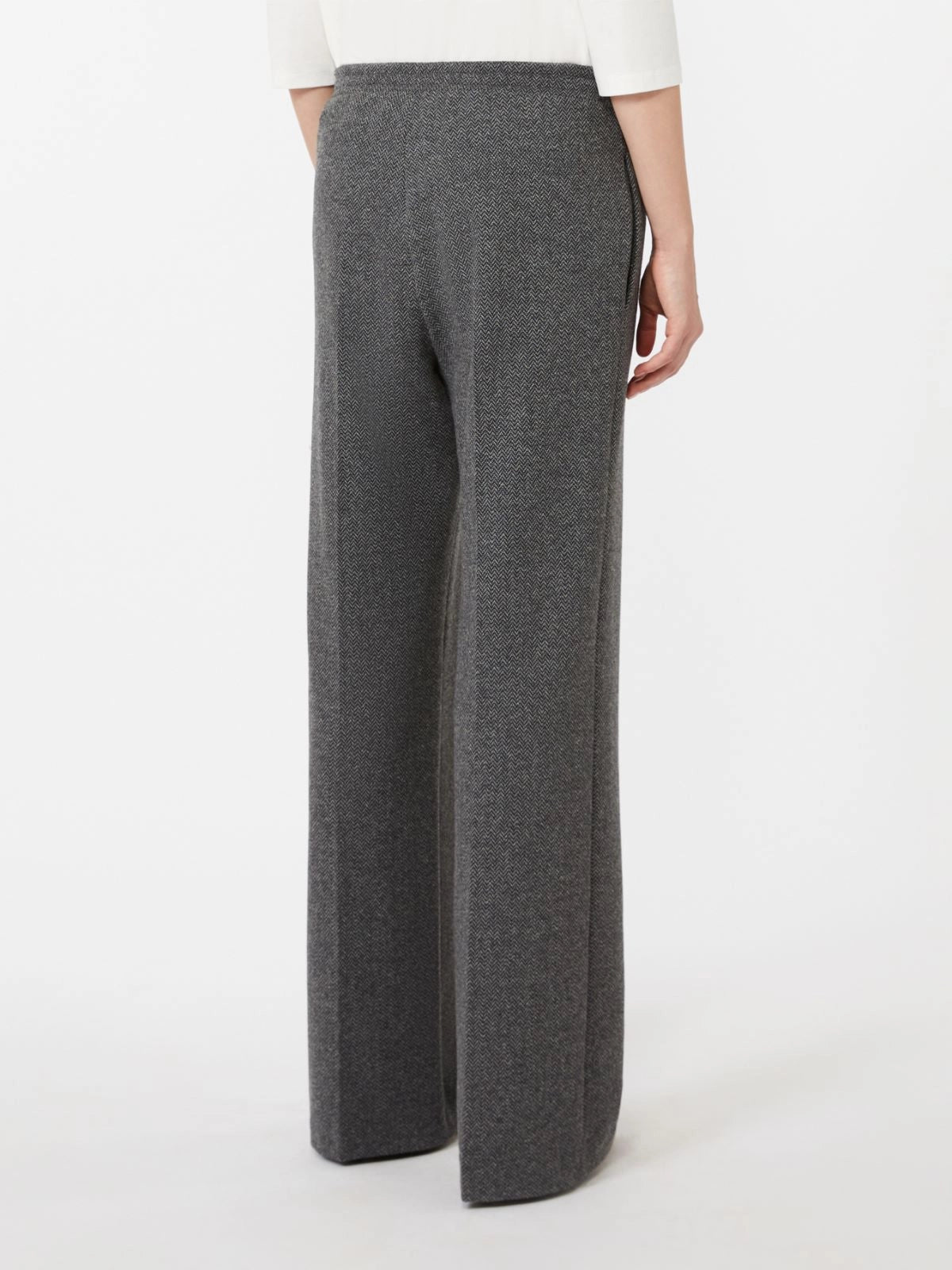 ZELMA Jacquard Jersey Trousers Medium grey