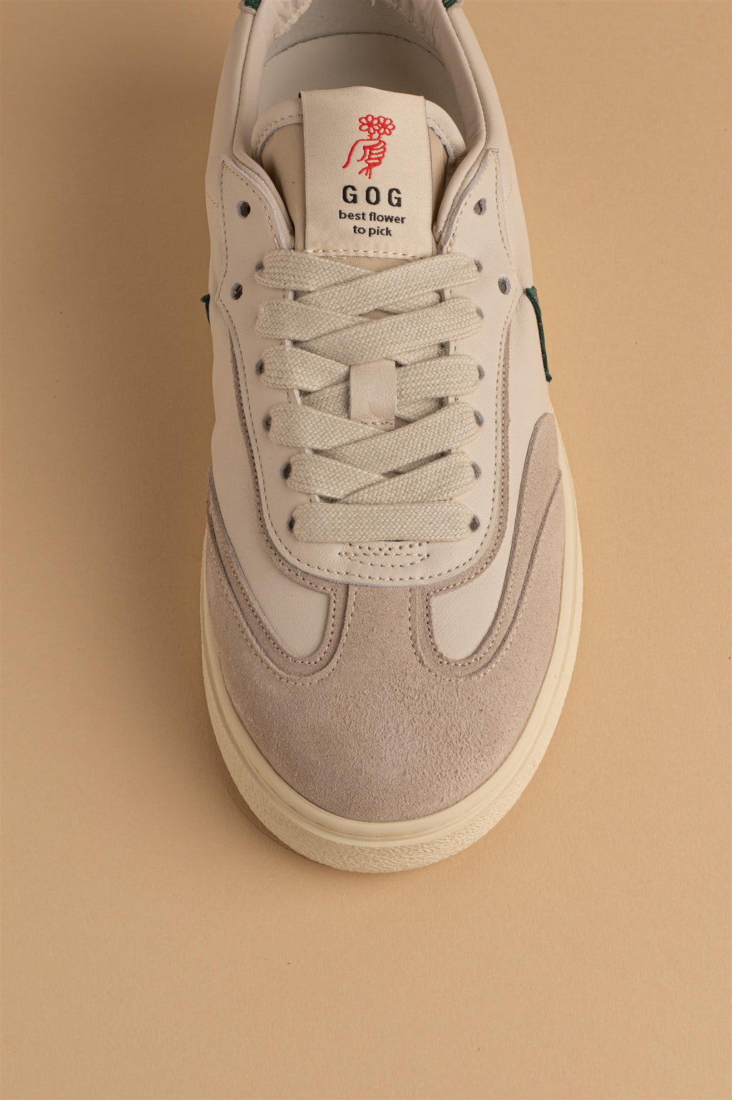 Earth Leather Sneaker Off White/Black
