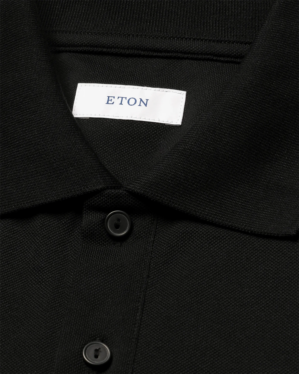 Pima Cotton Pique Polo T-Shirt Black