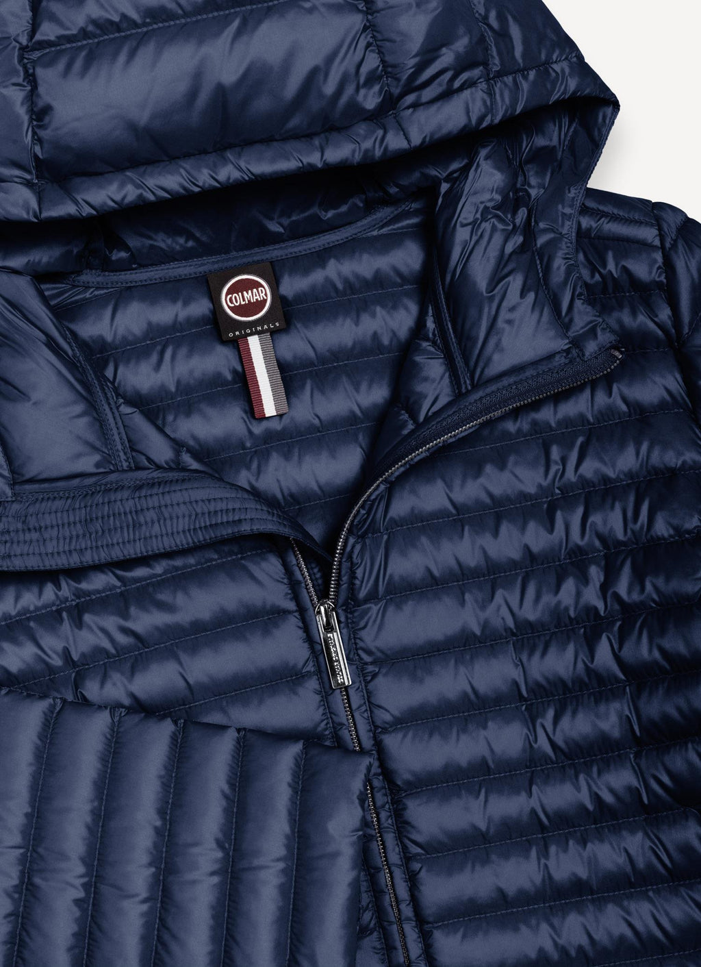 LIGHTWEIGHT DOWN JACKET WITH HOOD NAVY BLUE
